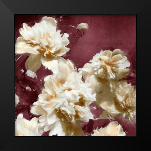 Peonies II Black Modern Wood Framed Art Print by Sullivan, Shawna