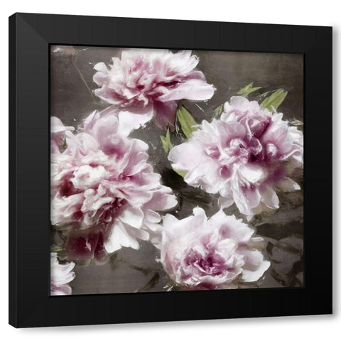 Peonies Bouquet I Black Modern Wood Framed Art Print by Sullivan, Shawna