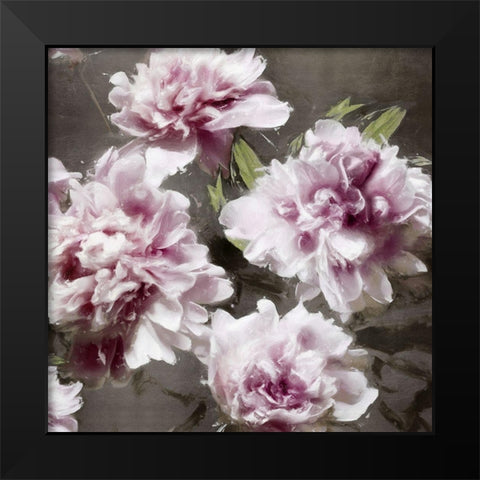 Peonies Bouquet I Black Modern Wood Framed Art Print by Sullivan, Shawna