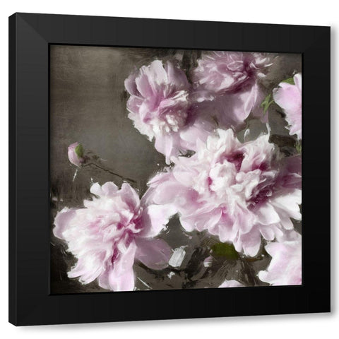 Peonies Bouquet II Black Modern Wood Framed Art Print by Sullivan, Shawna
