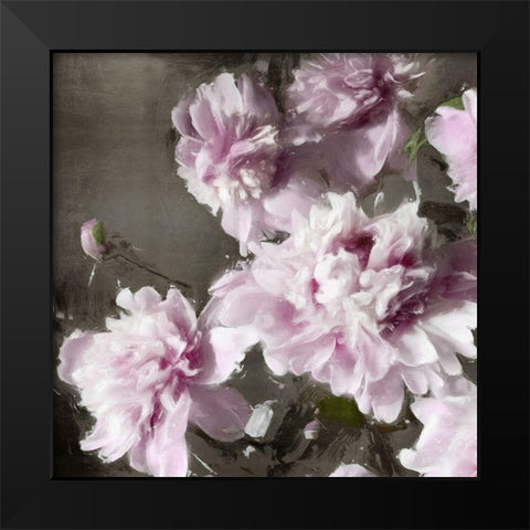 Peonies Bouquet II Black Modern Wood Framed Art Print by Sullivan, Shawna