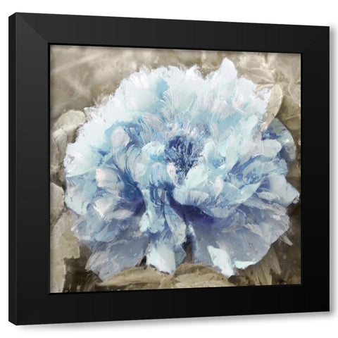 Solo Blue II Black Modern Wood Framed Art Print by Sullivan, Shawna