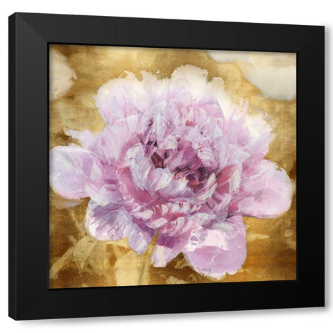 Solo Pink on Gold I Black Modern Wood Framed Art Print by Sullivan, Shawna