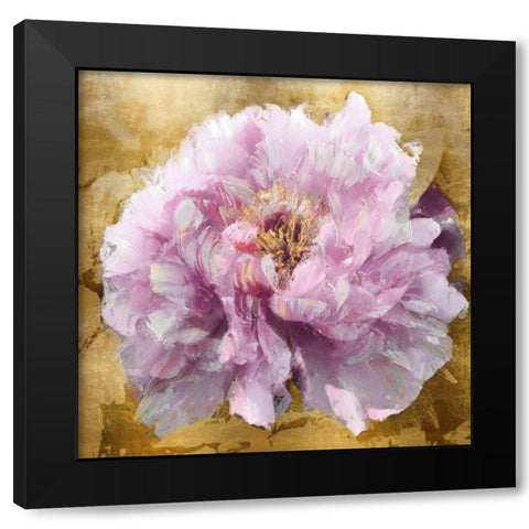 Solo Pink on Gold II Black Modern Wood Framed Art Print by Sullivan, Shawna