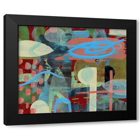 Surfline Black Modern Wood Framed Art Print by Stevenett, Diane