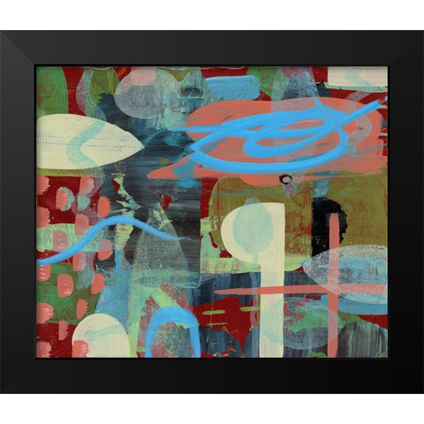 Surfline Black Modern Wood Framed Art Print by Stevenett, Diane