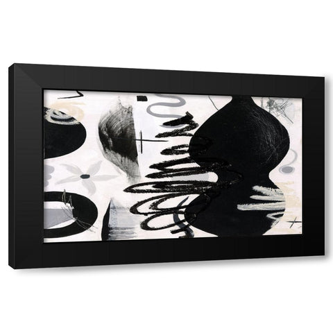 Vase With Flower Black Modern Wood Framed Art Print by Stevenett, Diane