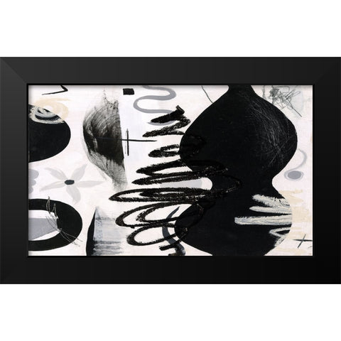 Vase With Flower Black Modern Wood Framed Art Print by Stevenett, Diane