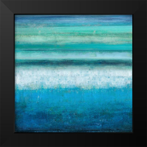 Aqua Tranquility Black Modern Wood Framed Art Print by Hamilton, Taylor