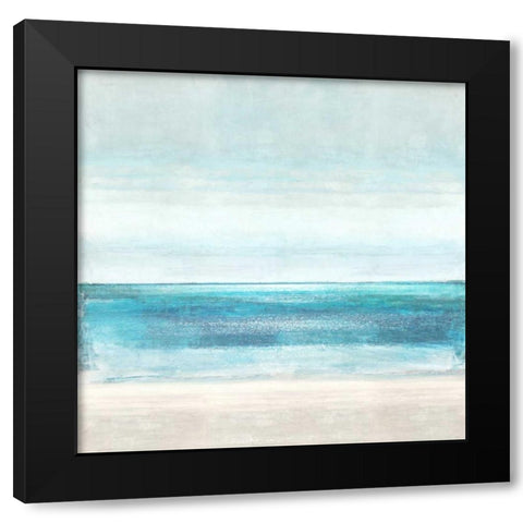 Azure Horizon Black Modern Wood Framed Art Print with Double Matting by Hamilton, Taylor