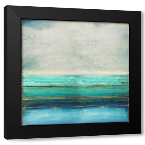 Highlighted Turquoise Black Modern Wood Framed Art Print by Hamilton, Taylor