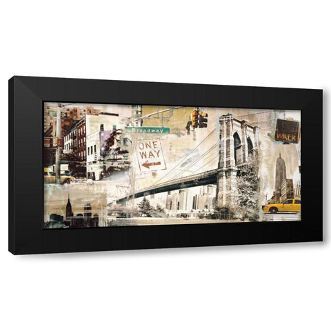 Manhattan Black Modern Wood Framed Art Print by Burke, Tyler