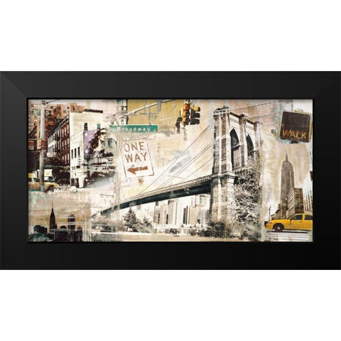 Manhattan Black Modern Wood Framed Art Print by Burke, Tyler