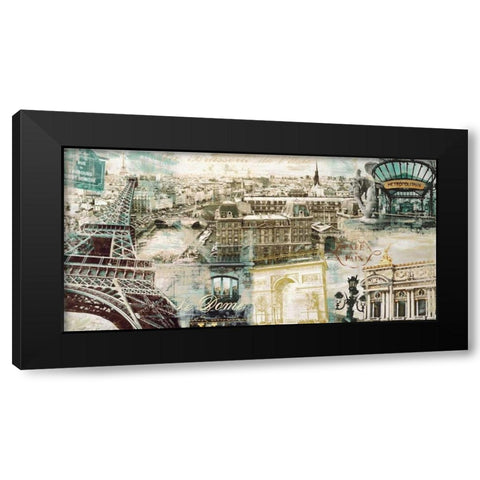 Paris Black Modern Wood Framed Art Print by Burke, Tyler