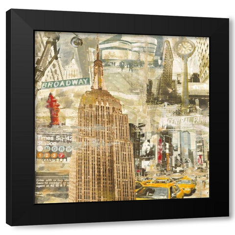 In New York City Black Modern Wood Framed Art Print by Burke, Tyler