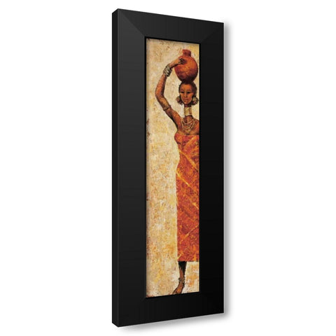 African Woman I Black Modern Wood Framed Art Print by Halley, Terence