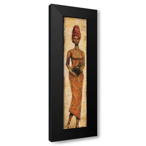 African Woman III Black Modern Wood Framed Art Print by Halley, Terence