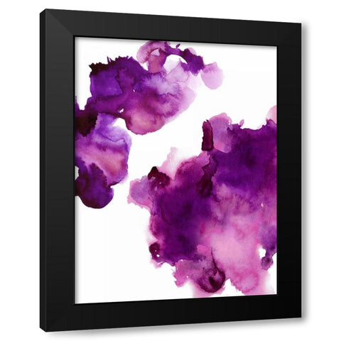 Elevate Fuchsia Black Modern Wood Framed Art Print by Mitchell, Lauren