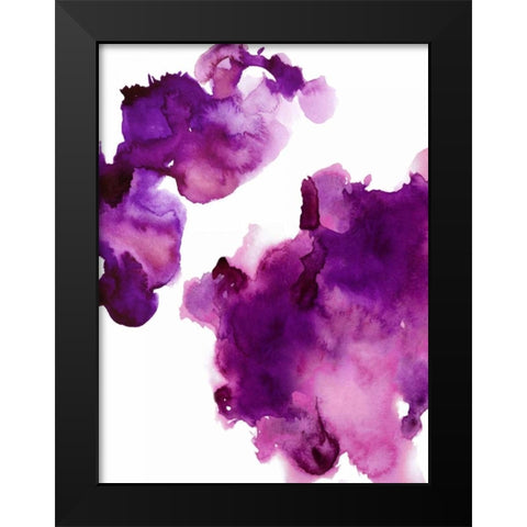Elevate Fuchsia Black Modern Wood Framed Art Print by Mitchell, Lauren