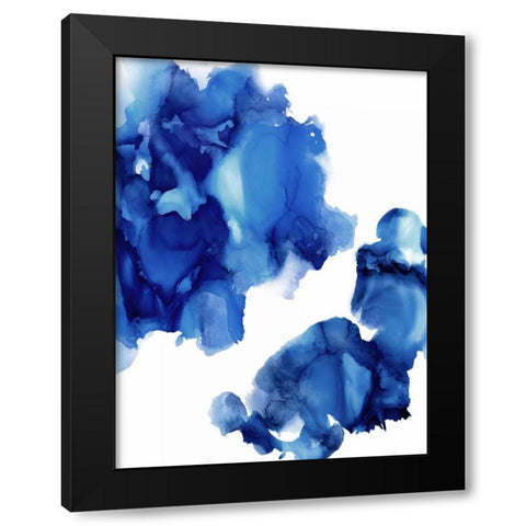 Elevate in Indigo  Black Modern Wood Framed Art Print with Double Matting by Mitchell, Lauren
