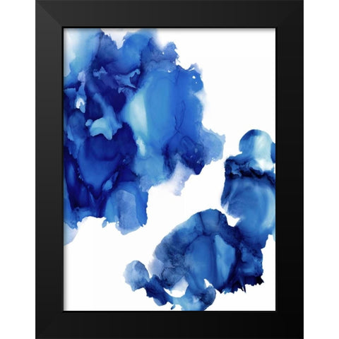 Elevate in Indigo  Black Modern Wood Framed Art Print by Mitchell, Lauren