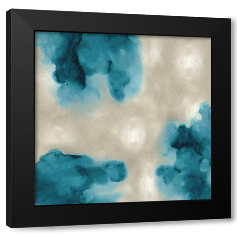 Entice in Aqua II Black Modern Wood Framed Art Print with Double Matting by Mitchell, Lauren