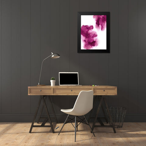 Entice in Fuchsia Black Modern Wood Framed Art Print by Mitchell, Lauren