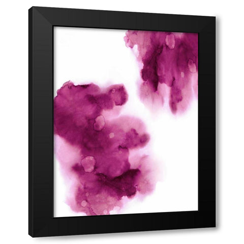 Entice in Fuchsia Black Modern Wood Framed Art Print with Double Matting by Mitchell, Lauren