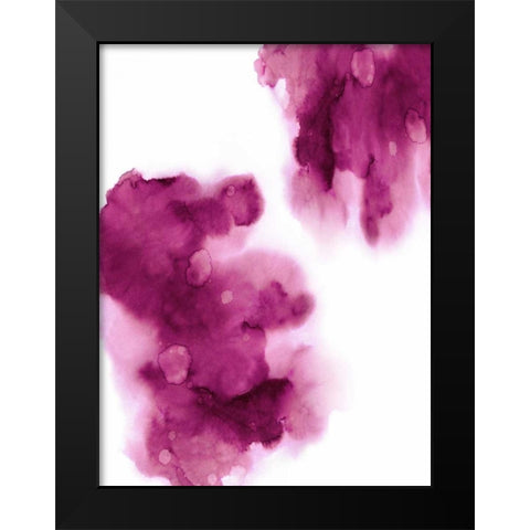 Entice in Fuchsia Black Modern Wood Framed Art Print by Mitchell, Lauren