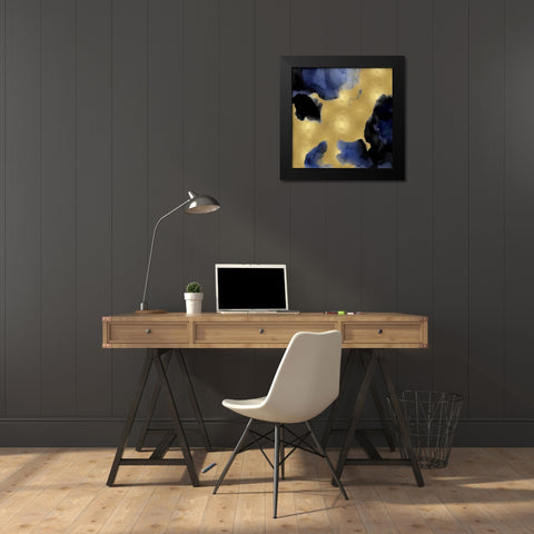 Midnight Gold II Black Modern Wood Framed Art Print by Mitchell, Lauren