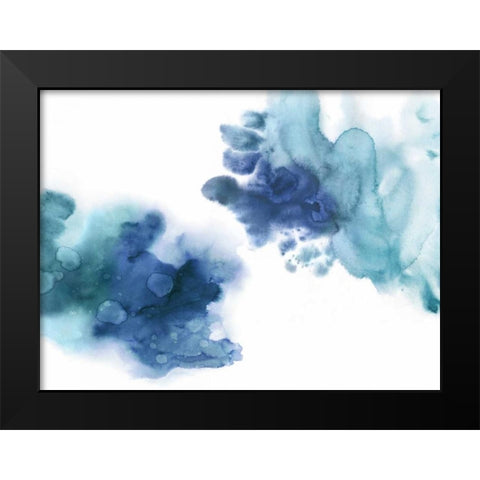 Tempting in Blue Black Modern Wood Framed Art Print by Mitchell, Lauren