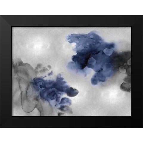 Tempting in Indigo Black Modern Wood Framed Art Print by Mitchell, Lauren