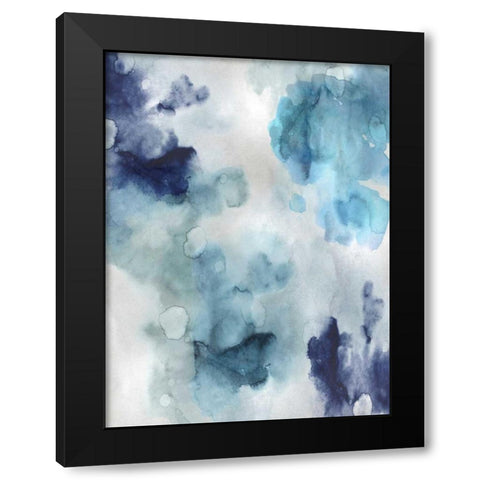 Whisper in Blue Black Modern Wood Framed Art Print with Double Matting by Mitchell, Lauren