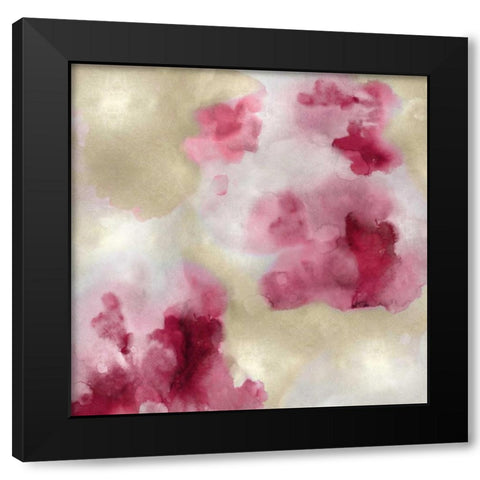 Whisper in Blush II Black Modern Wood Framed Art Print by Mitchell, Lauren