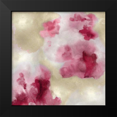 Whisper in Blush II Black Modern Wood Framed Art Print by Mitchell, Lauren