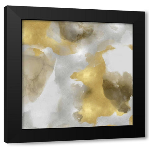 Whisper in Gold I Black Modern Wood Framed Art Print by Mitchell, Lauren