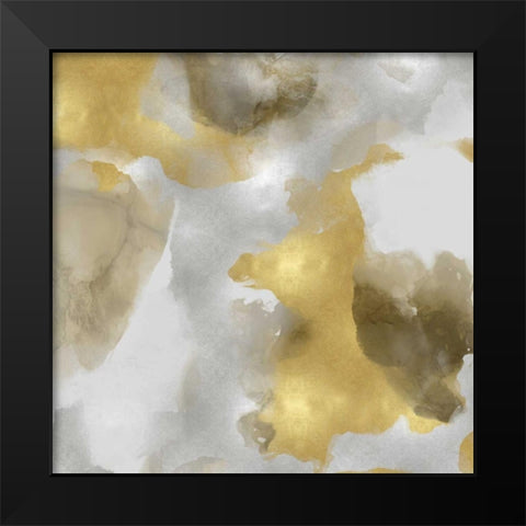 Whisper in Gold I Black Modern Wood Framed Art Print by Mitchell, Lauren