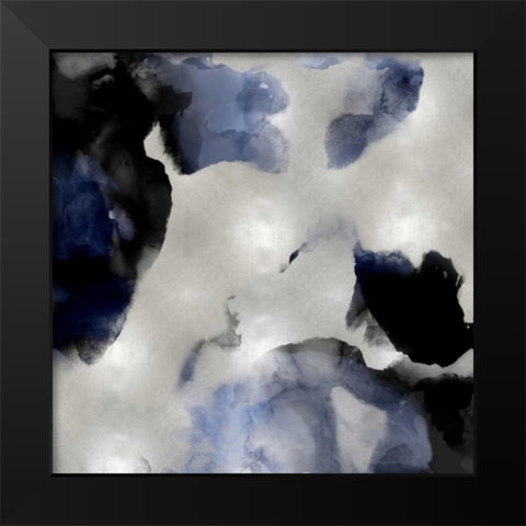 Whisper in Indigo II Black Modern Wood Framed Art Print by Mitchell, Lauren
