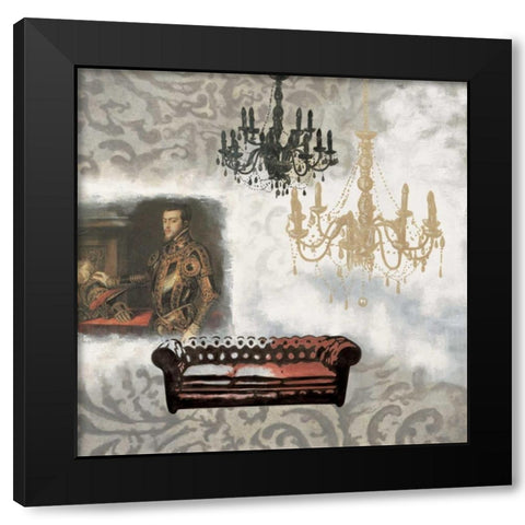 Vincennes I Black Modern Wood Framed Art Print with Double Matting by Deleau, Valerie