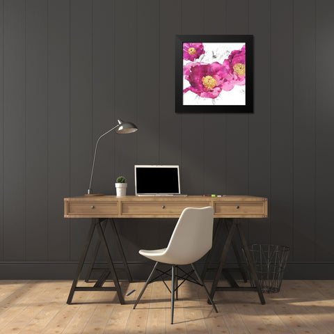 Pink Bloom I Black Modern Wood Framed Art Print by Austin, Vanessa