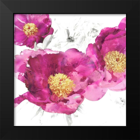 Pink Bloom I Black Modern Wood Framed Art Print by Austin, Vanessa