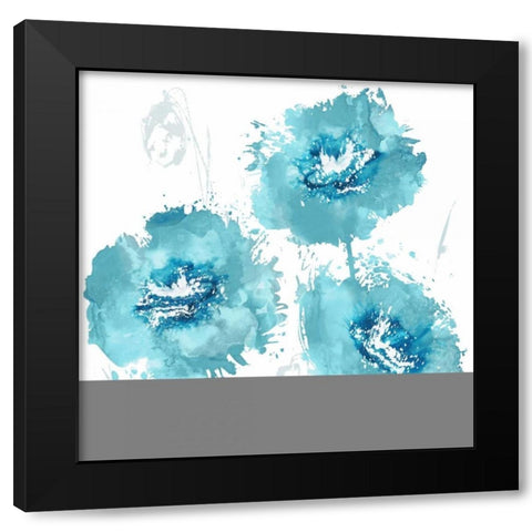 Flower Burst in Mandarin I Black Modern Wood Framed Art Print with Double Matting by Austin, Vanessa