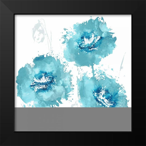 Flower Burst in Mandarin I Black Modern Wood Framed Art Print by Austin, Vanessa