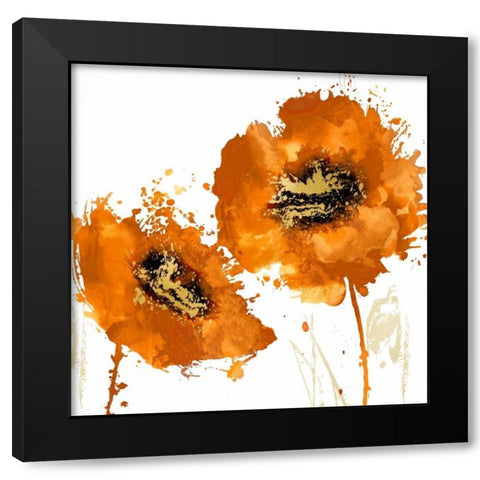 Flower Burst in Pink I Black Modern Wood Framed Art Print by Austin, Vanessa