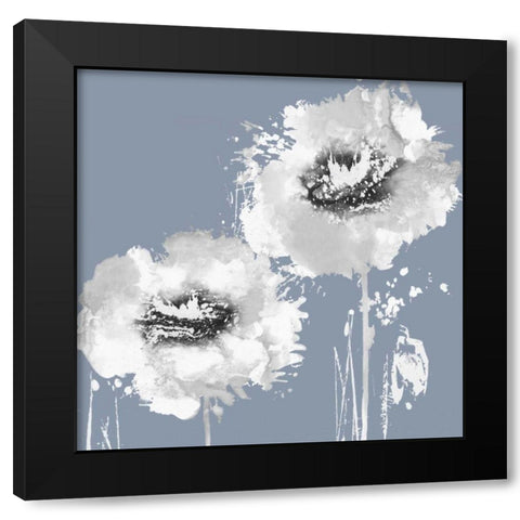 Flower Burst on Grey I Black Modern Wood Framed Art Print by Austin, Vanessa