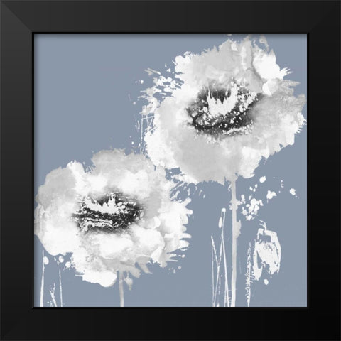 Flower Burst on Grey I Black Modern Wood Framed Art Print by Austin, Vanessa