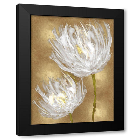 Tulips on Gold II Black Modern Wood Framed Art Print by Austin, Vanessa