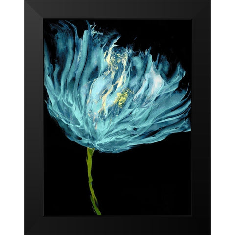 Aqua Tulips I Black Modern Wood Framed Art Print by Austin, Vanessa