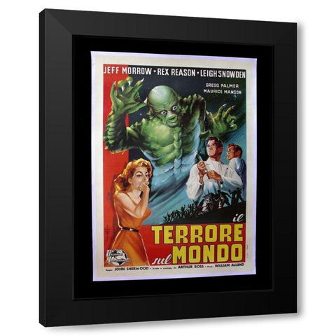 Terrore Sul Mondo Black Modern Wood Framed Art Print with Double Matting by Anonymous