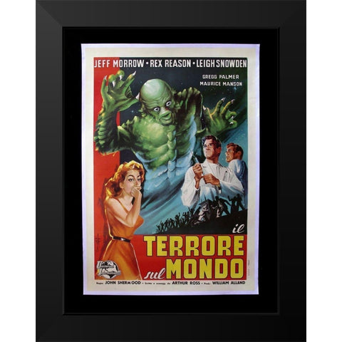 Terrore Sul Mondo Black Modern Wood Framed Art Print by Anonymous